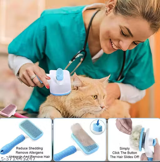Pets Deshedding Brush For Easy Grooming